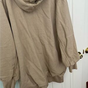 Free people over sized zip up sweatshirt